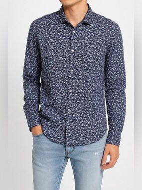John VARVATOS Sz MD PATTERN BUTTON DOWN